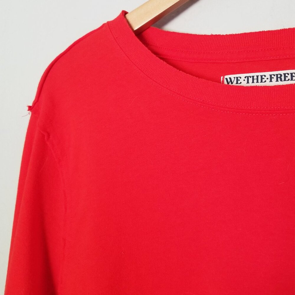 We The Free Red Cropped Long Sleeve Tee - Picture 6 of 15